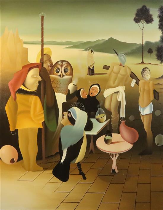§ Stuart McAlpine Miller (1964-) Gathering of an unconventional people 50 x 40in.